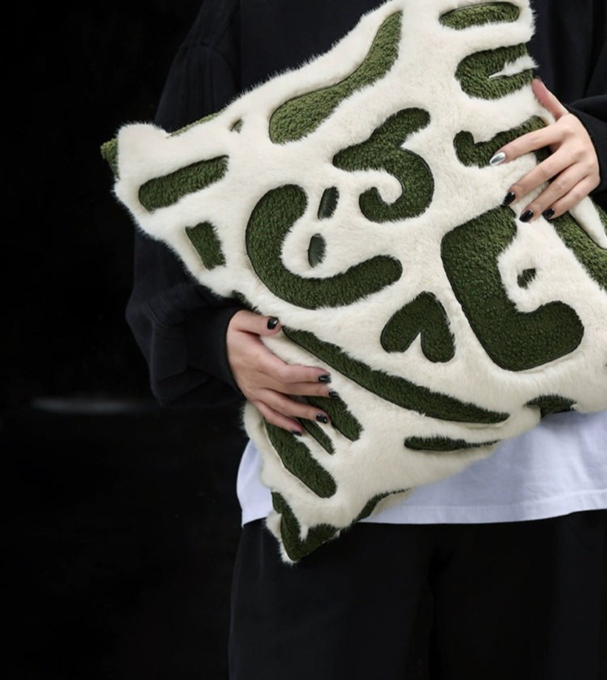 Modern Minimalist Ins Style Cream Style Pillow Classy Green Abstract Graphic Accessible Luxury Classy Hotel Sofa Cushion - Julia M LifeStyles