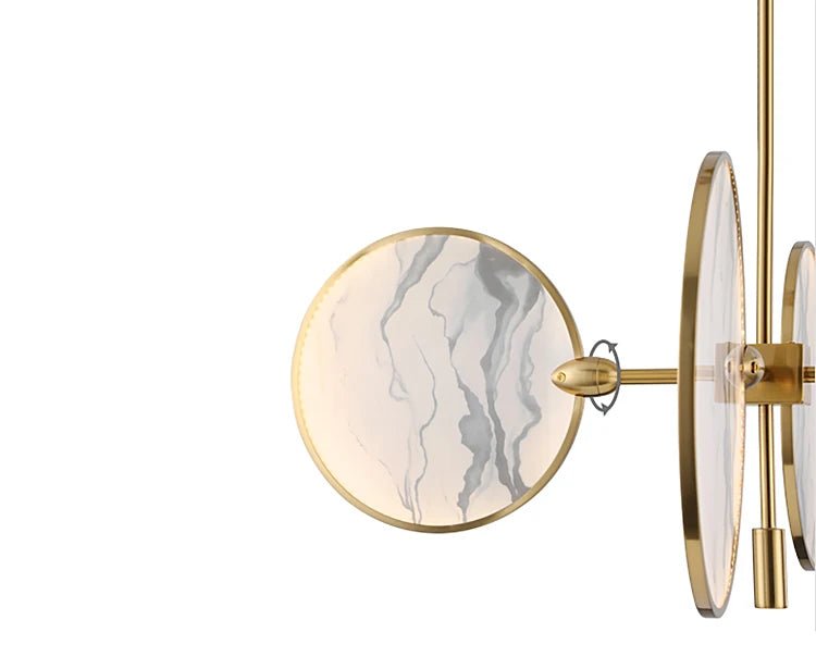 Modern Vintage LED Pendant Light – Iron and Marble Chandelier - Julia M LifeStyles