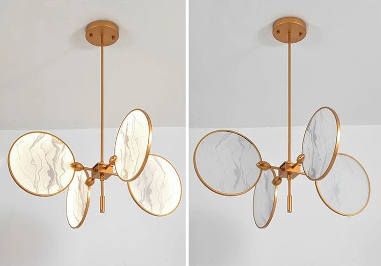 Modern Vintage LED Pendant Light – Iron and Marble Chandelier - Julia M LifeStyles