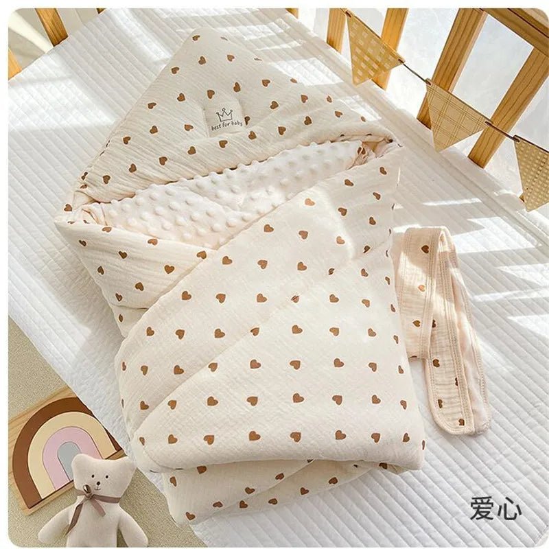 Newborn Baby Blanket Envelope Swaddle Wrap Baby Receiving Blankets Boy Girl Cotton Soft Infant Sleep Sack Crib Stroller Blanket - Julia M LifeStyles