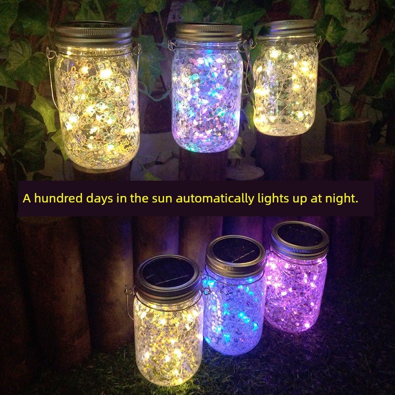 Nordic Style Solar Mason Bottle Lights 🌟 - Julia M LifeStyles