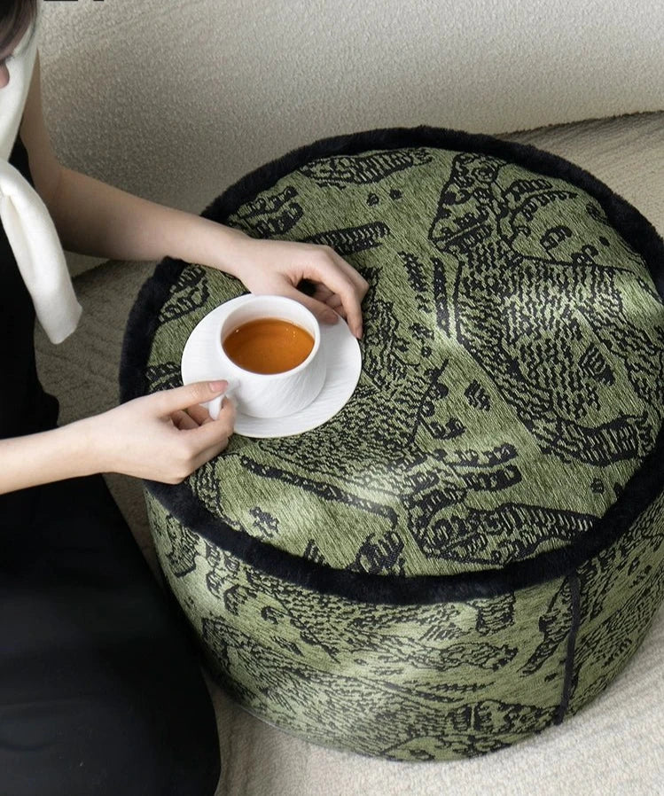 Retro Green Unique Tiger Pattern Living Room Accessible Luxury Sofa - Julia M LifeStyles