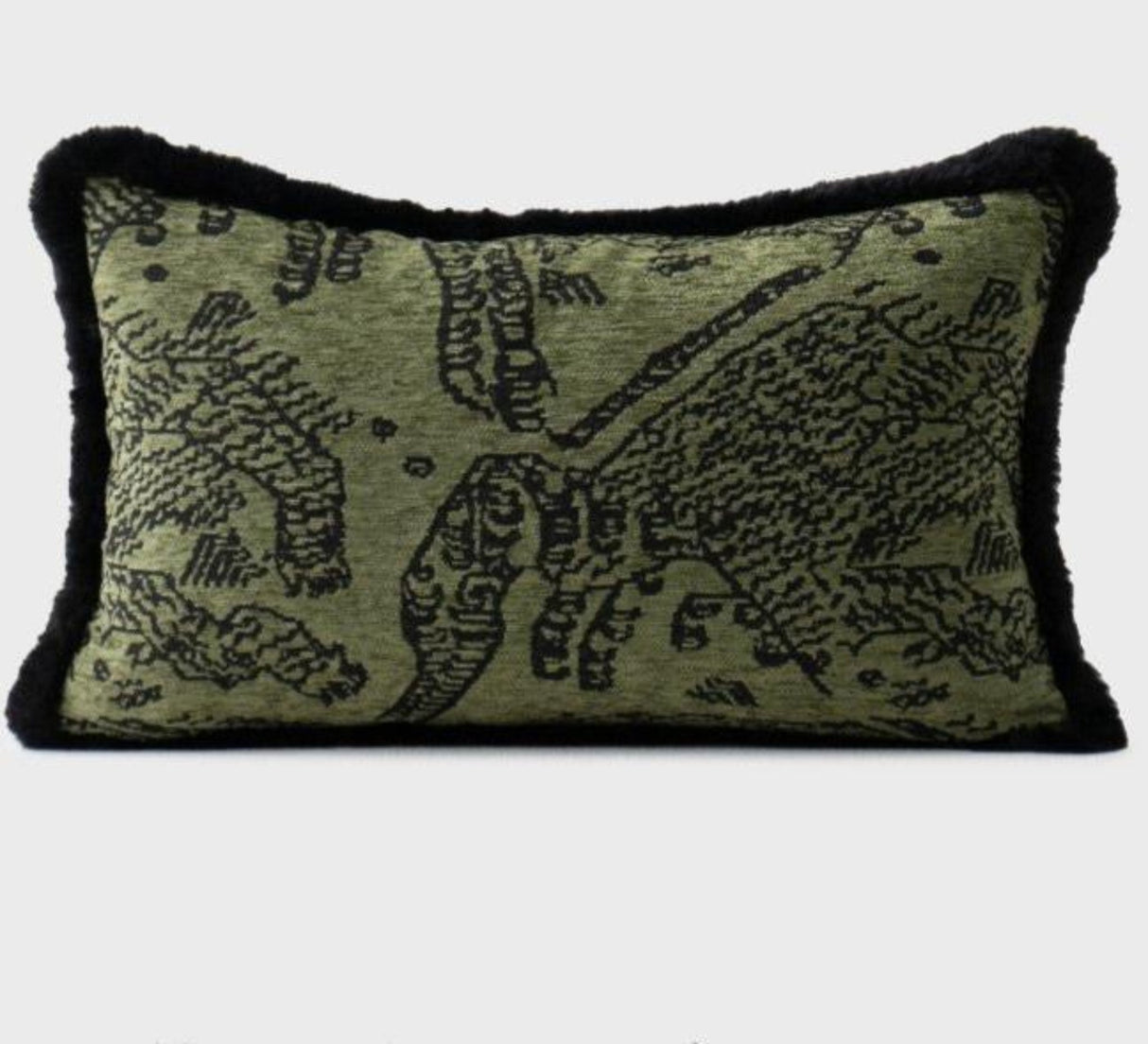 Retro Green Unique Tiger Pattern Living Room Accessible Luxury Sofa - Julia M LifeStyles