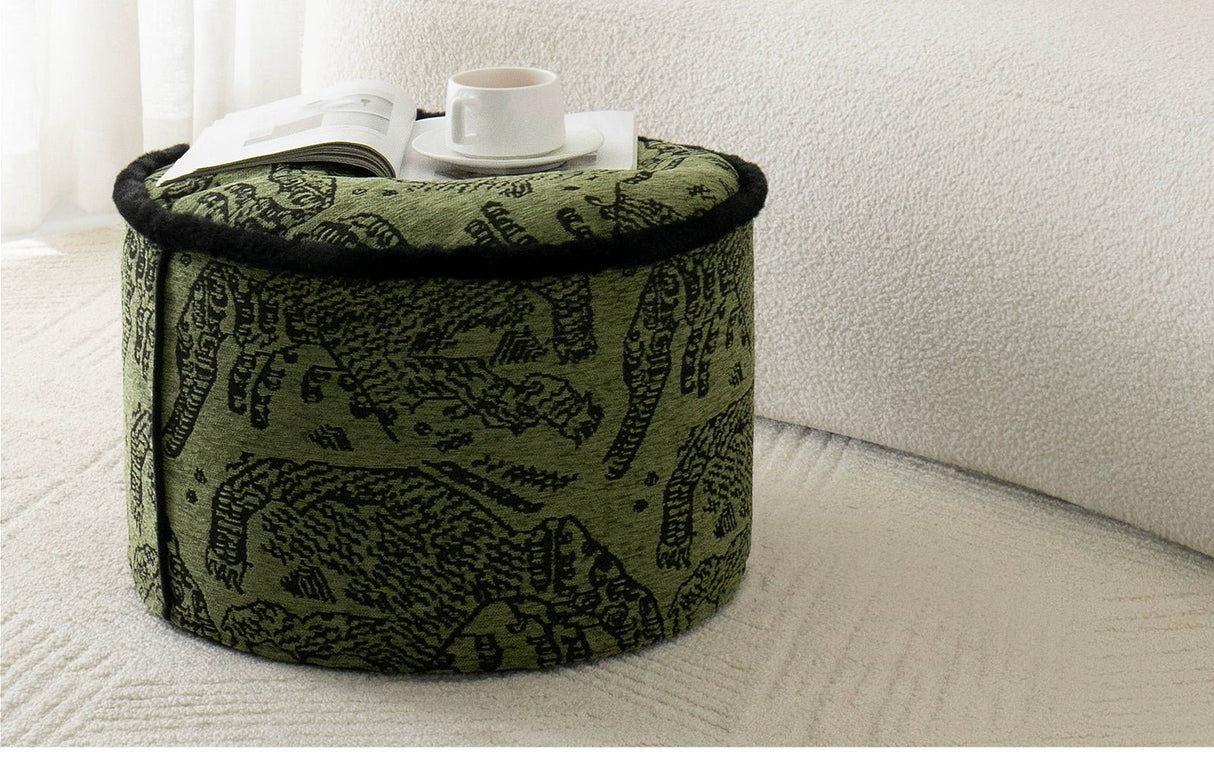 Retro Green Unique Tiger Pattern Living Room Accessible Luxury Sofa - Julia M LifeStyles