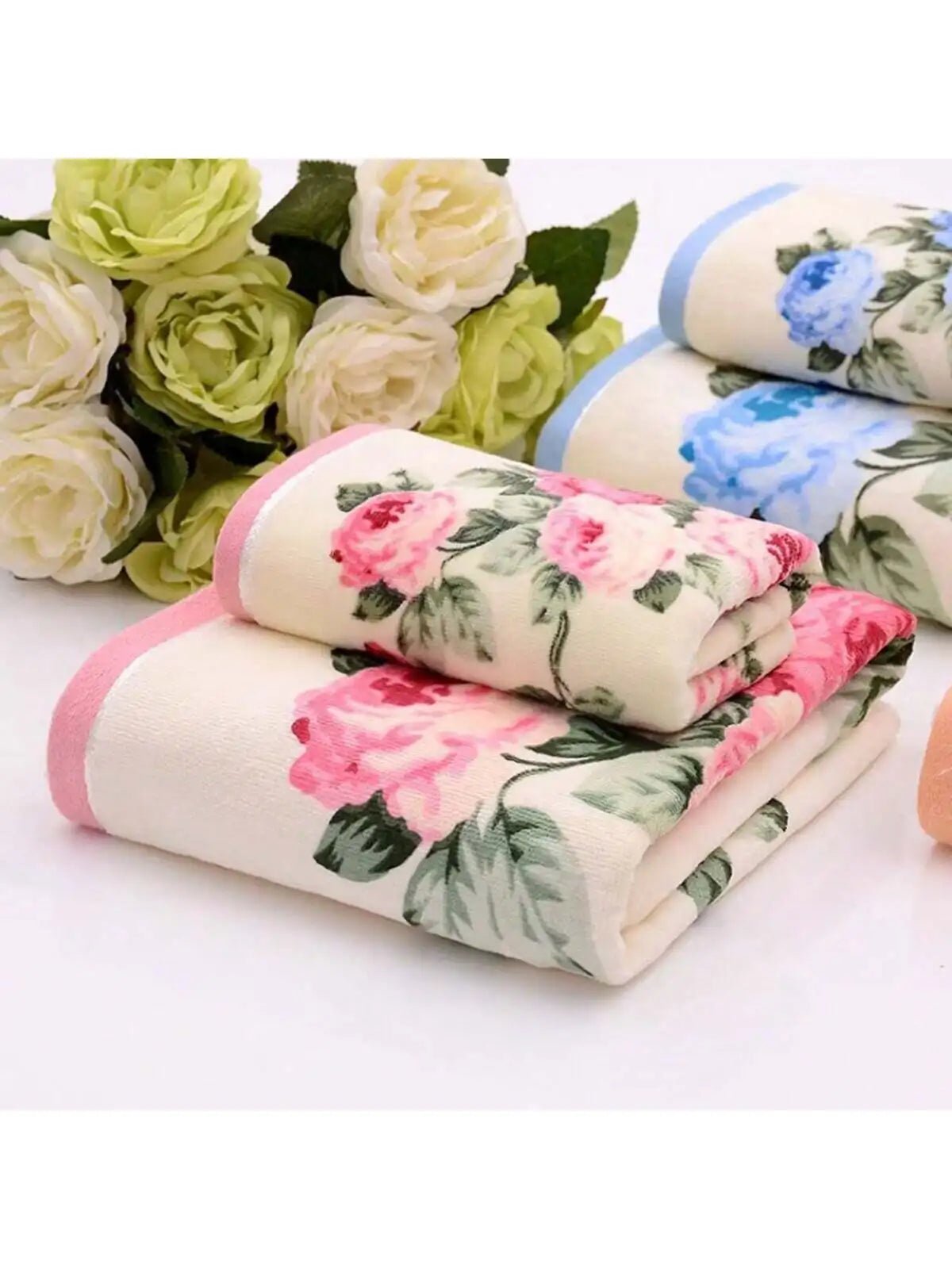 Print Cotton Bath Towel - Quick-Dry & Machine Washable - Julia M LifeStyles