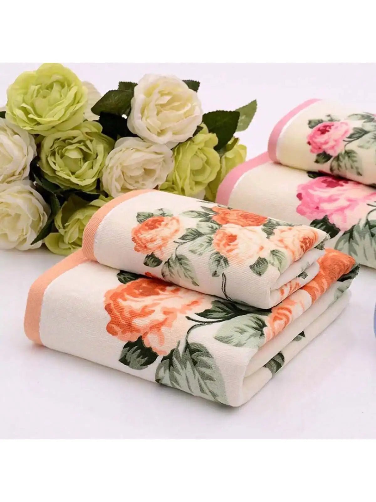 Print Cotton Bath Towel - Quick-Dry & Machine Washable - Julia M LifeStyles