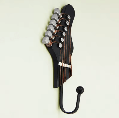 Retro 1 Pcs Guitar Heads Hooks Music Home Resin Clothes Hat Hanger Movie Wall Mounted Hook for Home Decoration - Julia M LifeStyles