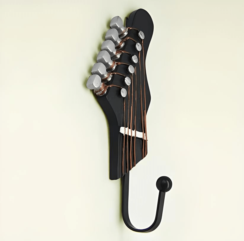 Retro 1 Pcs Guitar Heads Hooks Music Home Resin Clothes Hat Hanger Movie Wall Mounted Hook for Home Decoration - Julia M LifeStyles