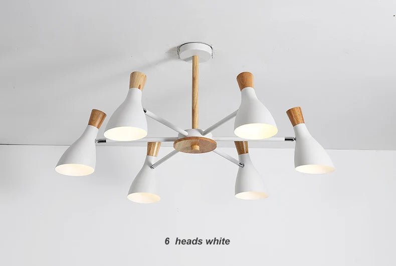 Scandinavian Ceiling Chandelier Living Room LED Chandelier Bedroom Wooden Ceiling Lights Kitchen 220V Interior Decor Lighting - Julia M LifeStyles
