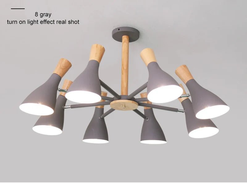 Scandinavian Ceiling Chandelier Living Room LED Chandelier Bedroom Wooden Ceiling Lights Kitchen 220V Interior Decor Lighting - Julia M LifeStyles