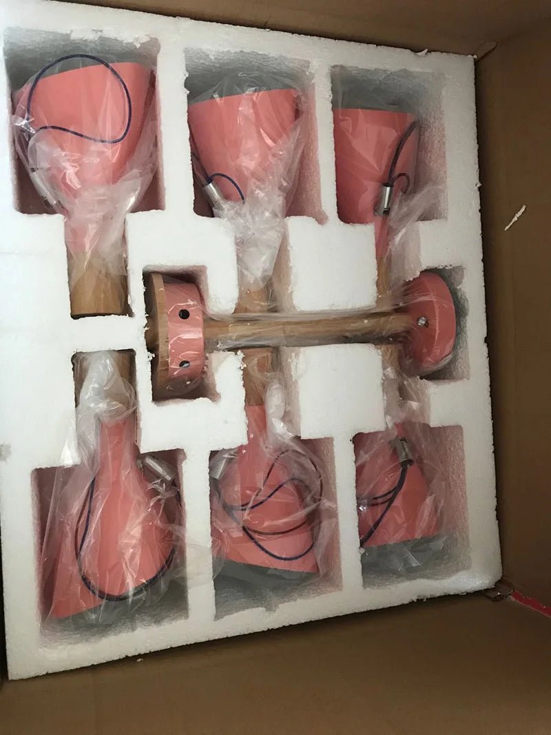 Scandinavian Ceiling Chandelier Living Room LED Chandelier Bedroom Wooden Ceiling Lights Kitchen 220V Interior Decor Lighting - Julia M LifeStyles