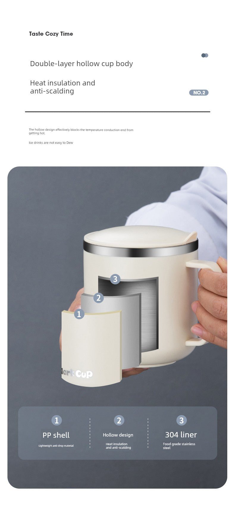 Scandinavian Stainless Steel Student Mug - Julia M LifeStyles