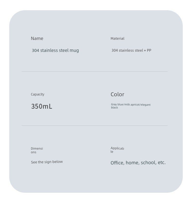 Scandinavian Stainless Steel Student Mug - Julia M LifeStyles