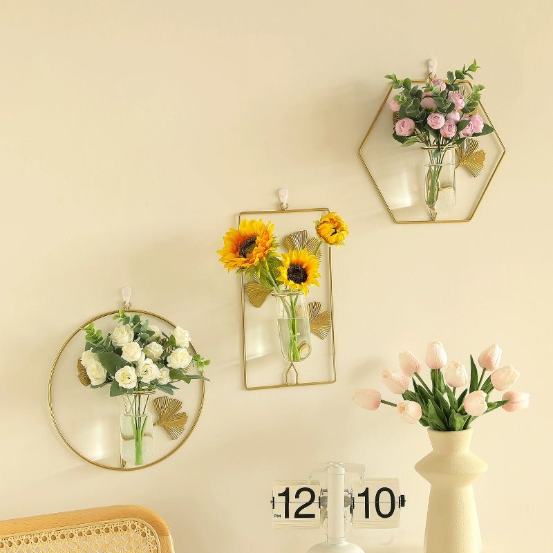 Scandinavian Style Hand-Painted Artificial Flower Wall Decor by Julia M - Julia M LifeStyles
