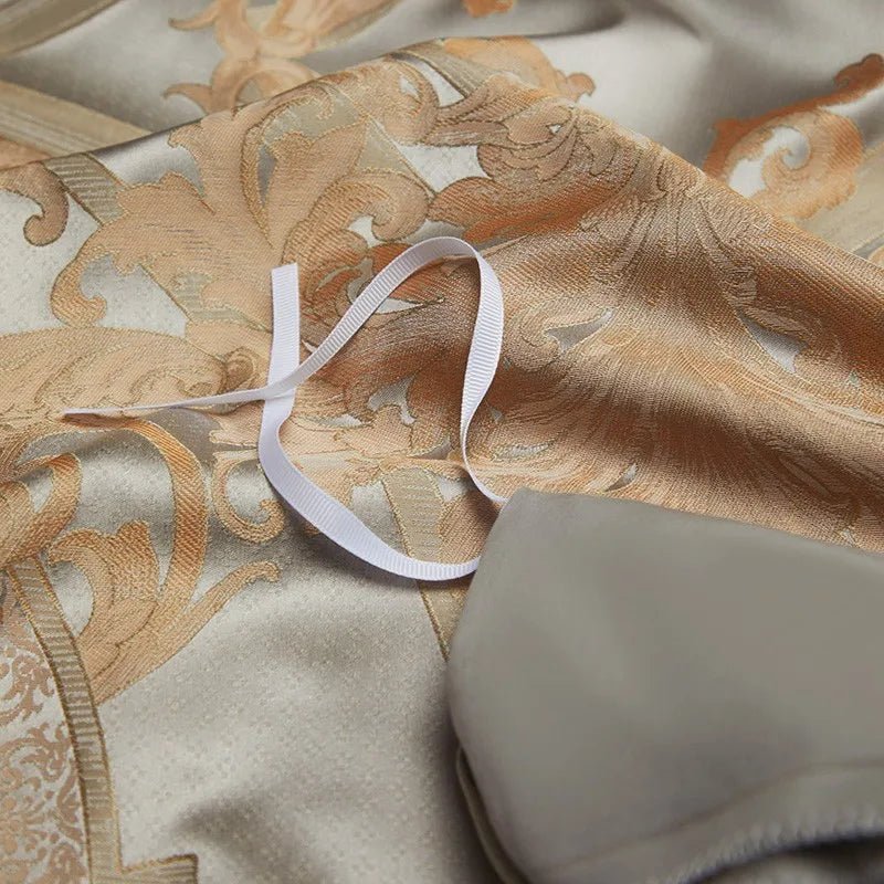 Silk-Like Satin 4-Piece Duvet Cover Set with Double Stitching & Pillowcases - Julia M LifeStyles