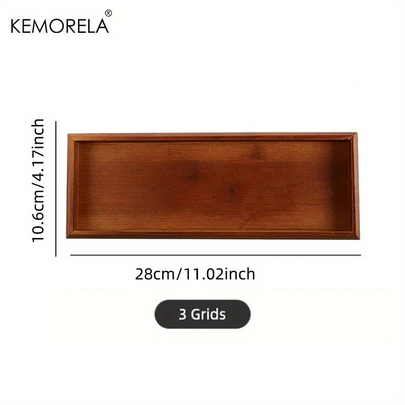Solid Wood Tea Cup Tray - Elegant Bamboo Design - Julia M LifeStyles