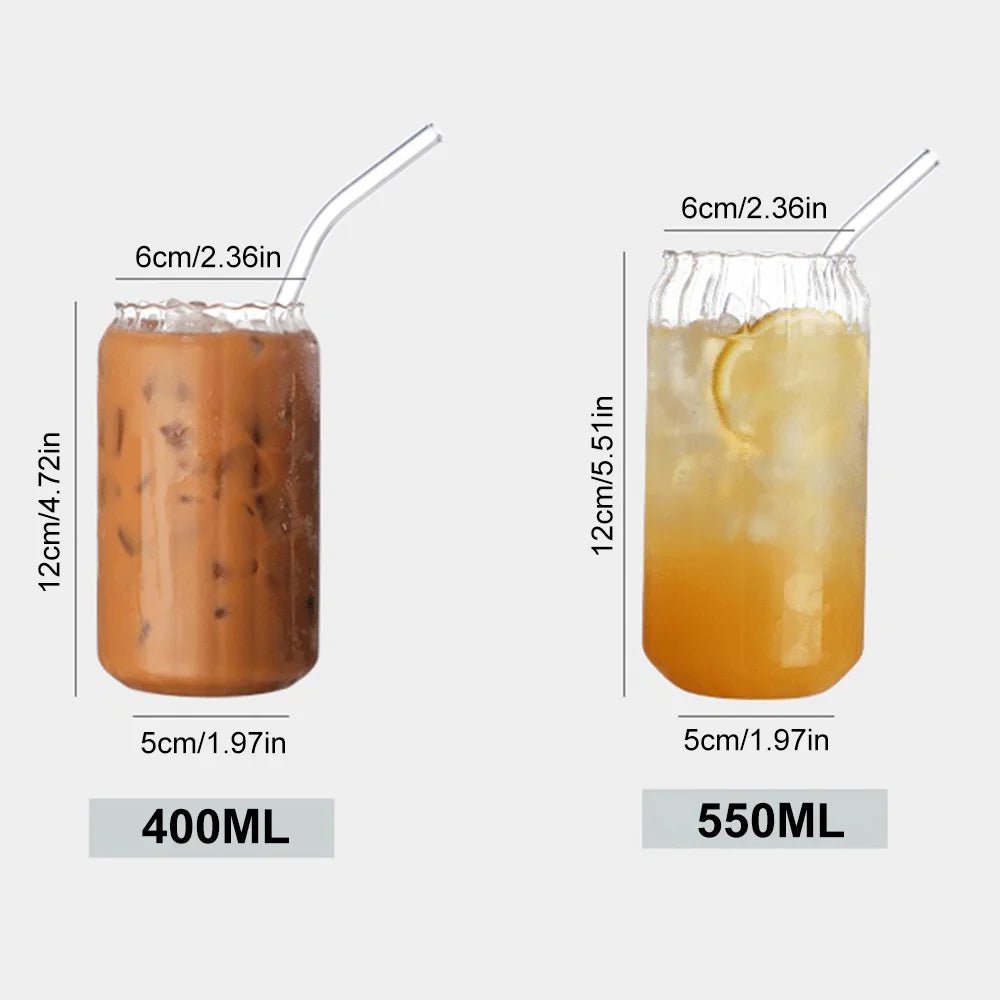 Korean Elegance Striped Glass Cup - Julia M LifeStyles