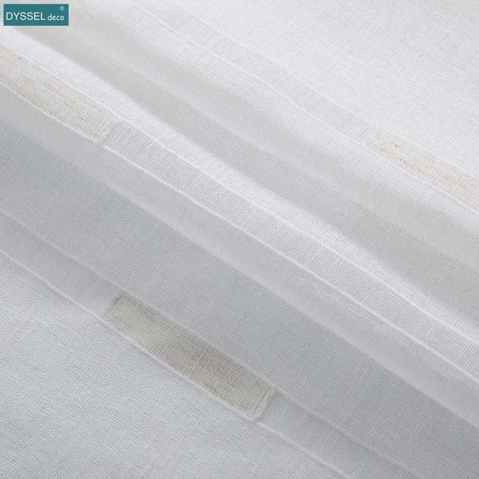 Striped Semi-Sheer European Window Curtain - Julia M LifeStyles