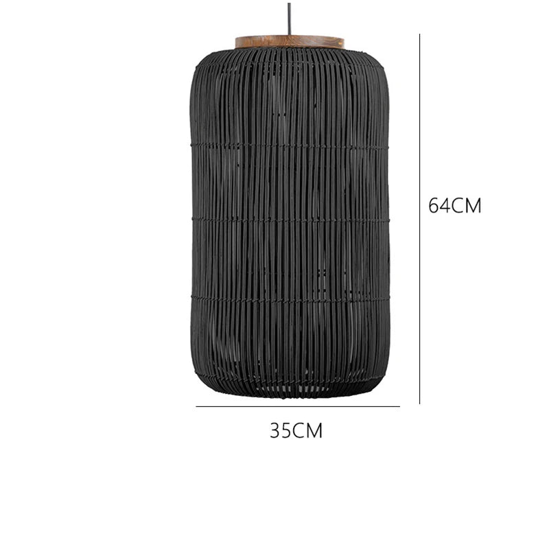 Vintage Rattan Pendant Lamp - Wabi-Sabi LED Chandelier - Julia M LifeStyles