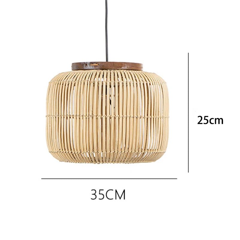 Vintage Rattan Pendant Lamp - Wabi-Sabi LED Chandelier - Julia M LifeStyles