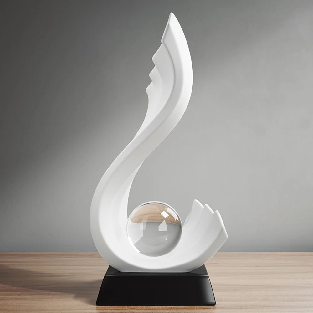 WaveStatue Crystal Ball - Nordic Style Home Decor - Julia M LifeStyles