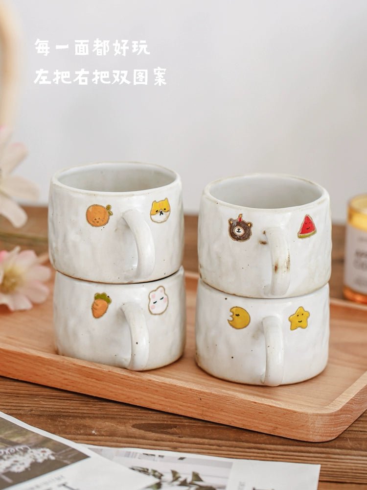 Handmade Retro Japanese Stoneware Heart Mug - Julia M LifeStyles