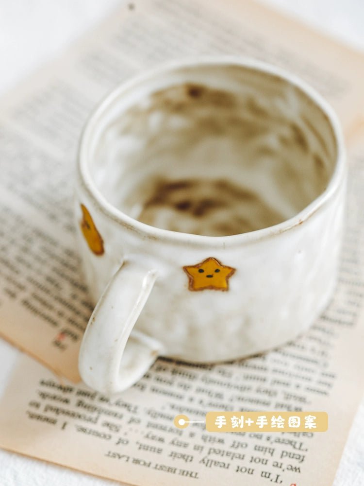 Handmade Retro Japanese Stoneware Heart Mug - Julia M LifeStyles
