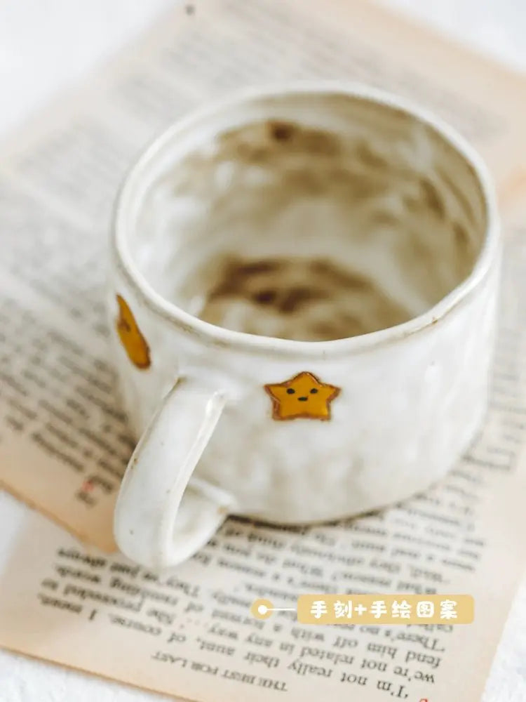 Handmade Retro Japanese Stoneware Heart Mug - Julia M LifeStyles
