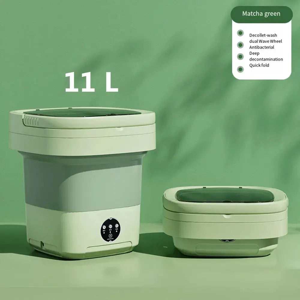 Portable Spin Dryer Bucket Washer: Big Capacity for Travel & Home Julia M Home & Kitchen Green 11L blue light us