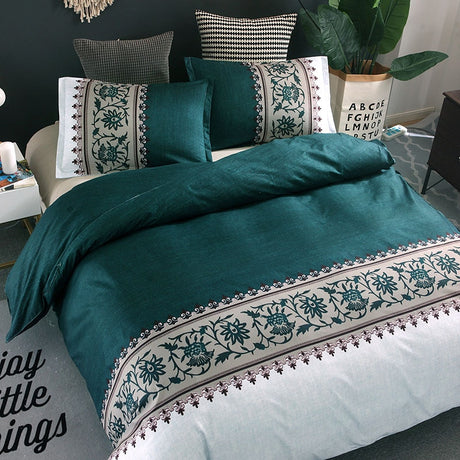 Modern Printed Polyester Duvet Cover Set with Pillowcases