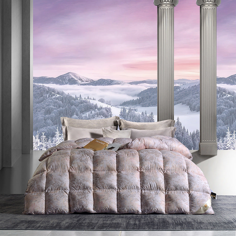 Luxurious 3D Printed All-Season White Goose Down Quilt