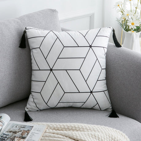 Bohemian Elegance Plush Throw Pillow Cover 30x50cm & 45x45cm