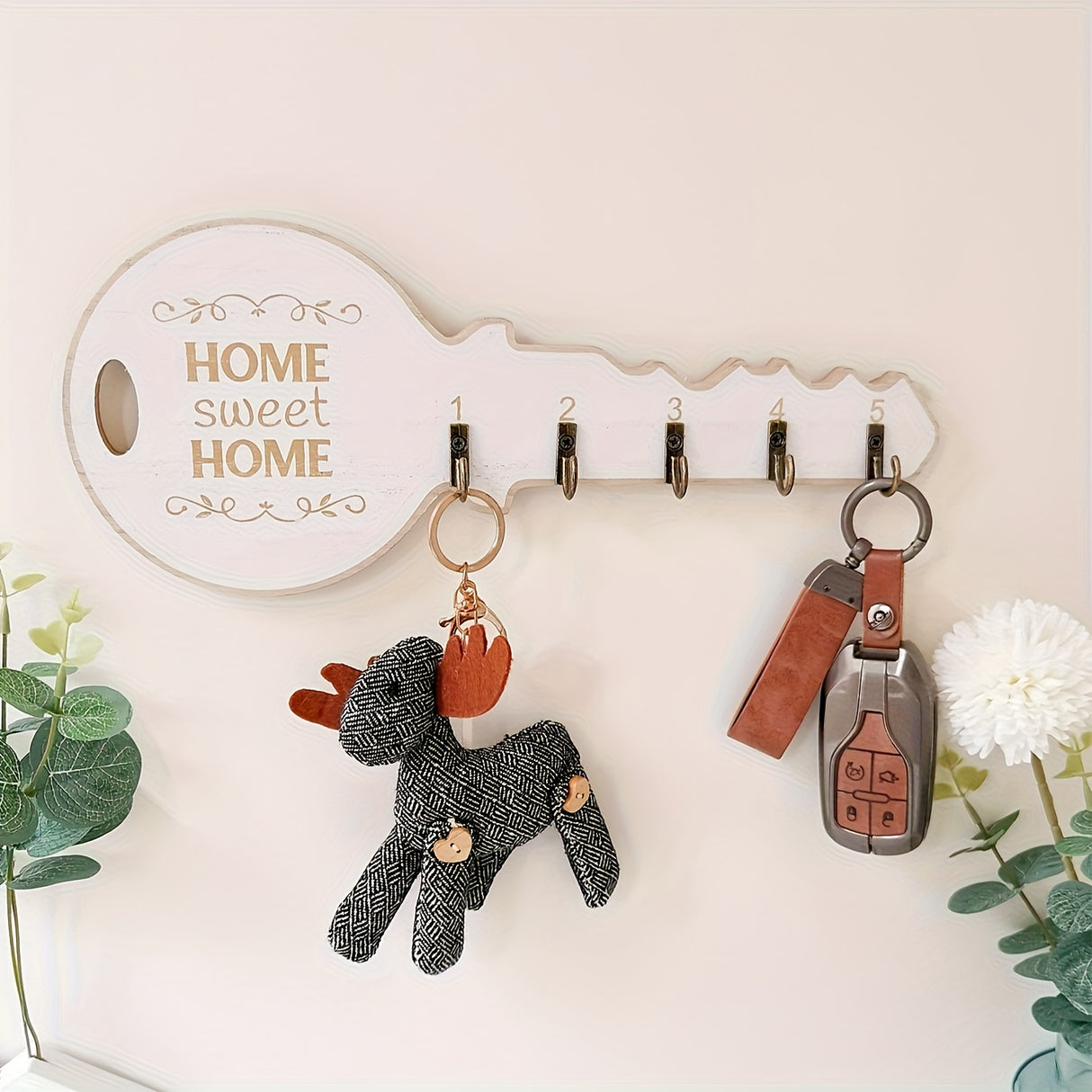 1pc Retro Key Hook Wall Shelves - Floating Decor for Entryway, Aesthetic Room Accent, Space-Saving Kitchen & Bathroom Organizer, Vintage-Style Home Accessories