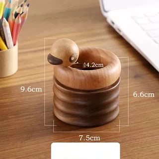 Solid wood pen holder ornament creative gift office desktop storage container hand carried gift