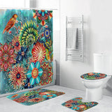 Bohemian Style 3D Digital Printing Polyester Waterproof and Mold Proof Shower Curtain Bathroom Shower Curtain