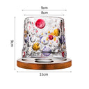 Hand drawn rotating glass cups multiple multi-purpose whiskey glasses rotating glass cups Julia M Home & Kitchen