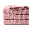 Handcrafted Cable Knit Oatmeal Throw – Soft Textured Blanket