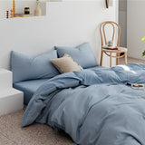 Cotton Simple Knitted Jacquard Quilt Cover Bedding Set