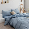 Cotton Simple Knitted Jacquard Quilt Cover Bedding Set