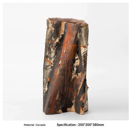 Wabi-sabi-inspired Vintage-style Artistic Ceramic Vase