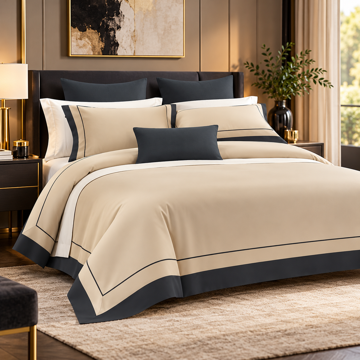 Ainsley Cotton Sateen Patchwork Bedding Set