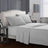 Pure Color Bedding Set Bed Linens Flat Sheet+Fitted Sheet+Pillowcase Queen/ King Size Gray Soft comfortable white Bed set40 - Julia M LifeStyles