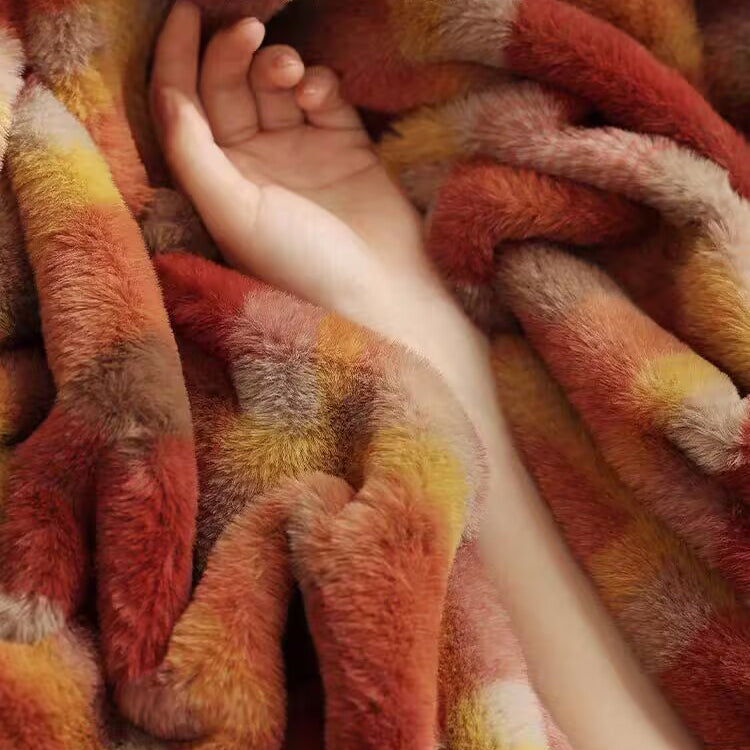 Christmas Plush Sofa Cover - Retro Style