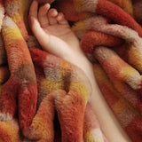 Christmas Plush Sofa Cover - Retro Style