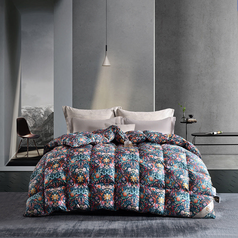 Luxurious 3D Printed All-Season White Goose Down Quilt