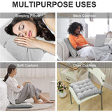 4-Pack Premium Plush Chair Cushions with Tie-Ons – Soft, Stylish Comfort