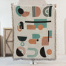Artistic Cotton-Acrylic Knit Throw Blanket – Elegant American Style Designs