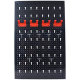 4-foot metal garage nail board tool rack with 3 nail board wall mounted tools for storing nail boards, black
