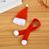 Wine Bottle Beverage Bottle Christmas Hat Decoration Mini Christmas Scarf Christmas Table Decoration