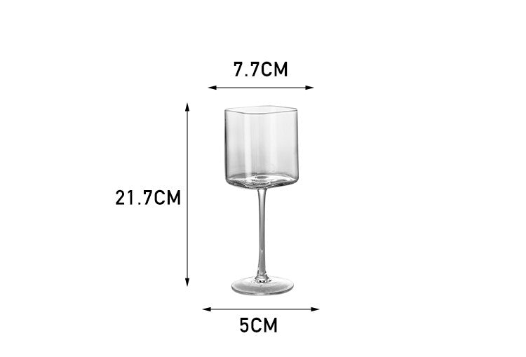 Creative Square Tall Nordic Glass – 390ml Elegant Cocktail Cup